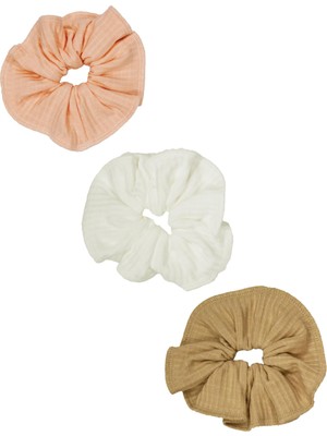 Organickid Aurora Kadın Somon/bej/beyaz Şaç Tokası 3'lü Set