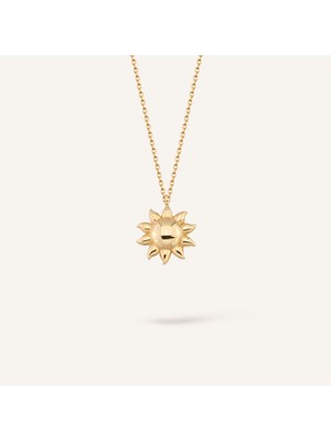 Aja Sun Güneş Figürlü Altın Kolye