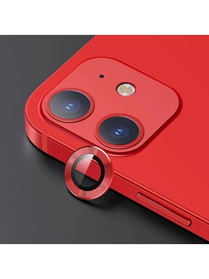 Genel Tedarik Usams Iphone 12 - 12 Mini 3D Metal Çerçeveli Kamera Lens KORUYUCU-(5775) - EMTHBA4089-5142
