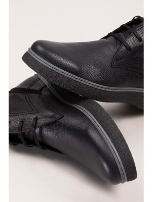 Gondol Erkek Hakiki Deri Günlük Bot SRC.706 - Siyah - 44 Siyah
