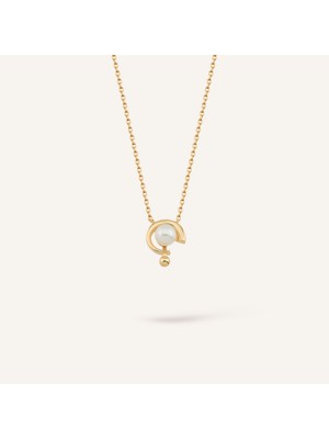 Aja Ostria İnci Altın Kolye