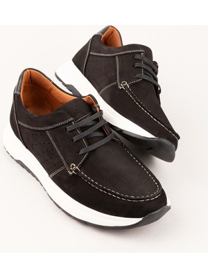 Gondol Içi Dışı Hakiki Deri Günlük Rahat Hafif Ayakkabı SRC.455 - Siyah Nubuk - 44 Siyah Nubuk