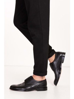 Gondol Erkek Hakiki Deri Kösele Ayakkabı NY.822 - Siyah - 39 Siyah