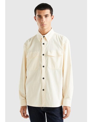United Colors Of Benetton Krem Erkek Erk_kadife Gömlek Model Kodu: ( 123A5HTKUQ02L6R2)