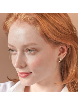 Aja Hug Drop Damla Figürlü Pimli Altın Küpe