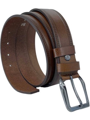 Taba Hakiki Deri 3.5 Cm. Tokalı Klasik Erkek Kemer // XD-311-28-ST