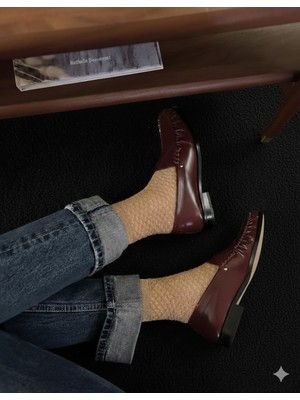 TG Socks 2'li File Desenli Gold Simli Kadın Soket Çorap – Şeffaf Işıltılı Lüks Çorap