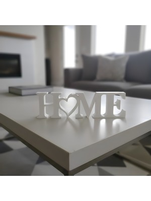 Venora Concept Beyaz Dekoratif Home Yazısı Şeklinde Obje | 3D Baskı