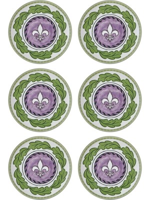PremiumPort Şık Provence Pasta Tabağı 6'lı Set 19 Cm, Zarif ve Kullanışlı Tasarım