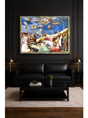 Giotto Di Bondone Ağıt (1305) Kanvas Tablo