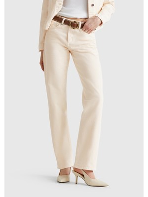 United Colors Of Benetton Ekru Kadın / Kız KDN_%100 Pamuk Normal Bel Regular Fit Denim Pantolon Model Kodu: ( 4RZVDE00J0R2)