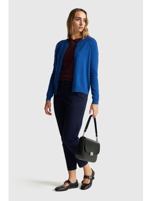 United Colors Of Benetton Koyu Mavi Kadın / Kız Bn_bisiklet Yaka %100 Merino Hırka Model Kodu: ( 1002D548523T)