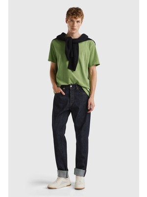 United Colors Of Benetton Mix Erkek ERK_%100 Pamuk Kıvrık Paça Denim Pantolon Model Kodu: ( 4LOSUE01H905)