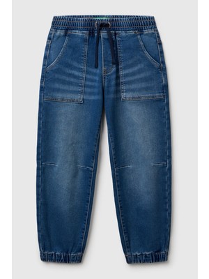 United Colors Of Benetton Mix Erkek Ej_logo Detaylı Büzgü Ipli Denim Jogger Pantolon Model Kodu: ( 44LGCF04J901)