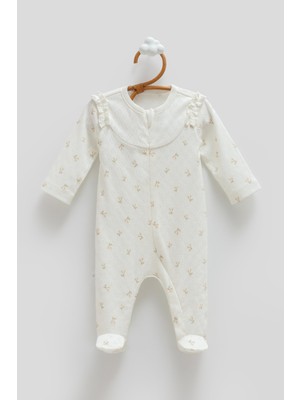 Caramell 0-6 Ay Arası All Time Girl Jakarlı Tulum - Ekru