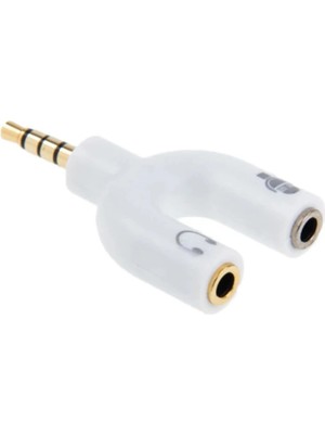 Mkr Ally 3.5 mm Kulaklık Mikrofon Çoklayıcı 3.5 mm Splitter Dönüştürücü-(1 - TOABM3800-1533