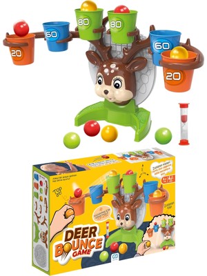 Ca Games Deer Bounce Game +4 Yaş Için 1-3 Oyunculu Eğlenceli Rekabetçi Hedef Top Atış Aile Oyunu