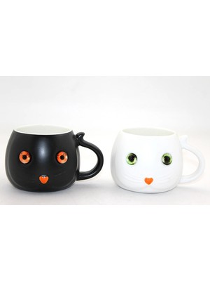 Marsilyan Porselen Kedili Kupa Bardak