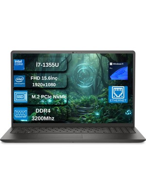Dell Vostro 3530 Intel Core I7-1355U 24GB 512GB SSD Intel Iris Xe 15.6 Inç 120Hz Fhd 1920X1080 Windows 11 Pro Taşınabilir Bilgisayar N1601PVNB3530WEX03