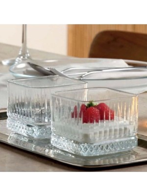 PremiumPort Elysia Kare Çerezlik Takım 8'li, Kahvaltılık ve Sosluk, 235CC