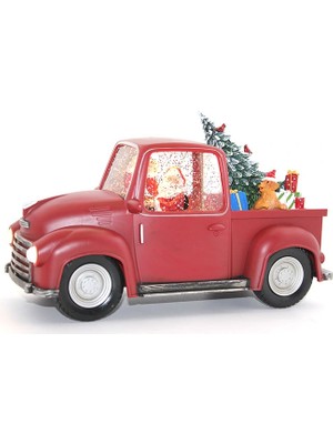 Marsilyan Araba Tasarımlı Işıklı Müzikli Noel Baba Kar Küresi