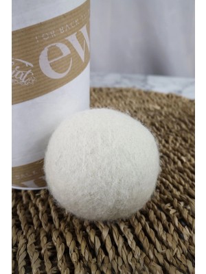 Alvo Store Buğz %100 Doğal Merinos Yünü Çamaşır Makinesi Yün Kurutma Topu