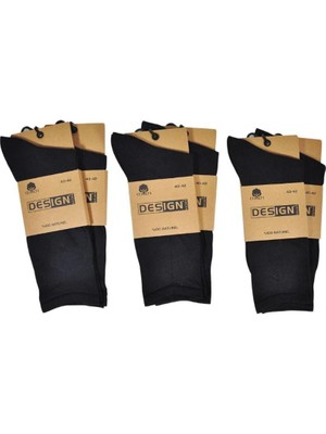 Design Erkek Natural  Organik Naylonsuz Çorap 6'lı