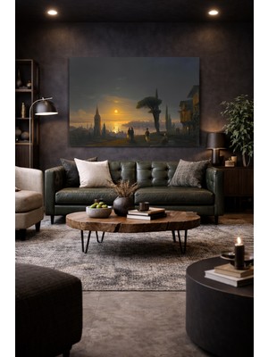 Ivan Aivazovsky Ay Işığında Galata Kulesi (1845) Kanvas Tablo