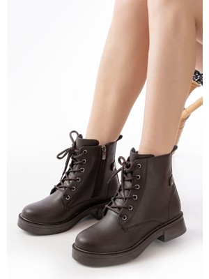 Aymood 02-2003 Kahve Galata Bağcıklı Fermuarlı Günlük Kadın Bot