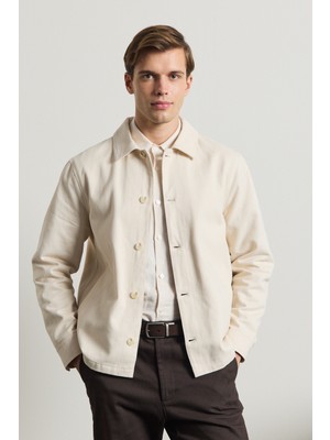 Danger Erkek Relaxed Pamuklu Ceket Bej