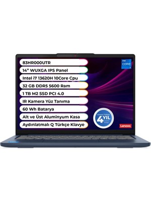 Lenovo Ideapad Slim 5 14IRH10 Intel Core I7 13620H 32GB 1TB 14"W11P IPS 83HR000UTR Dizüstü Bilgisayar