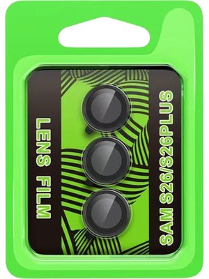 Buğz Samsung Galaxy S26 Raze Metal Kamera Lens - Siyah