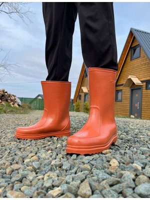 Erkek Inşaat Bahçe Tarım Su Geçirmez Kaymaz Taban Krep Çizme