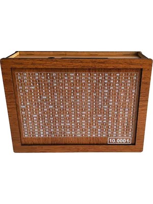 Marsilyan Ahşap Para Biriktirme Kumbarası 10.000 Tl Kapasiteli Parabaks Işaretlenen Kumbara