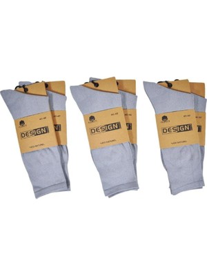 Design Erkek Natural  Organik Naylonsuz Çorap 6'lı