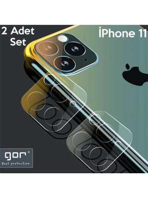 SHN Gor Iphone 11 6.1 Inch (2019) Tempered Kamera Koruma Cam 2ADET SET-(5775) - TJAILD7823-8809