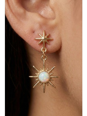 Aurrari Gold Detaylı Sallantılı Kuzey Yıldızı Küpe