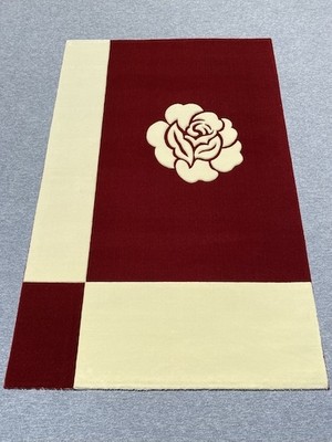 Burak Halı Saray Halı Vizyon Carving 9044 Kırmızı 150X230 Krem 4 M2 Halı Kırmızı