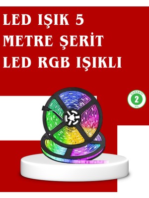 K-yonlineticaret 5 Metre Kumandalı Rgb Şerit LED Aydınlatma - KY002K-6PPFW9