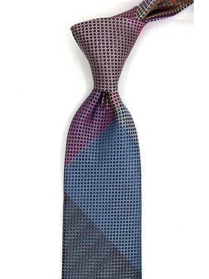 Kravatkolik Nokta Desen Çok Renkli Patchwork Klasik Kravat KK13396