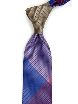 Kravatkolik Nokta Desen Çok Renkli Patchwork Klasik Kravat KK13411