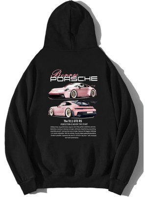 Brz Collection Unisex Oversize Berry Porsche Hoodie