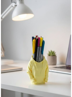 Hoodie Kalemlik  - 3D Baskı Sweatshirt Masaüstü Hediyelik Kalem Organizeri