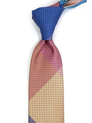 Kravatkolik Nokta Desen Çok Renkli Patchwork Klasik Kravat KK13374