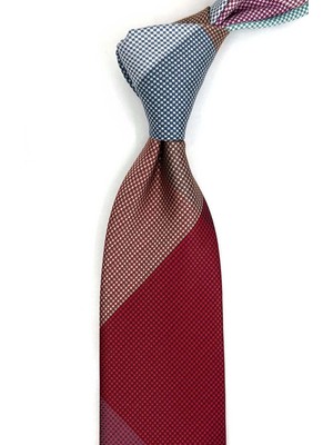 Kravatkolik Nokta Desen Çok Renkli Patchwork Klasik Kravat KK13370
