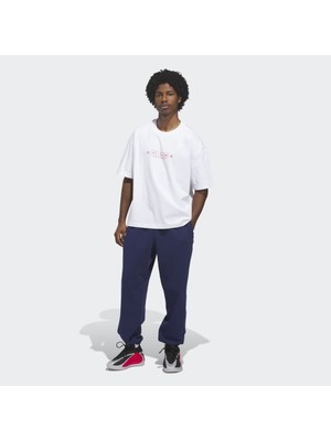adidas Anthony Edwards World Of 5 Erkek Beyaz Basketbol T-Shirt.-