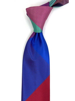 Kravatkolik Nokta Desen Çok Renkli Patchwork Klasik Kravat KK13390