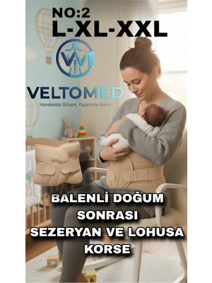 Özbience Lohusa, Sezeryan ve Hamile Sonrası Konforlu Bel ve Karın Korse, L-Xxl