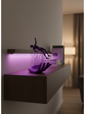 K-yonlineticaret Mor El Insan Figürü Dekoratif Biblo Minimal Modern Salon Raf ve Masa Üstü Akses - KY002K-6PWZG