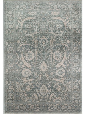 Akbel Halı Taftan TF 07 Vizon Sky - Pakistan Overdyed Tarzı El Emeği ile Özel Tezgahlarda Üretilen Uşak Halısı